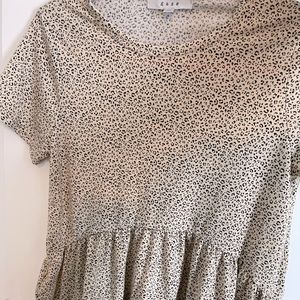 Peplum hem cheetah print shirt!! perfect spring shirt!! In great condition!